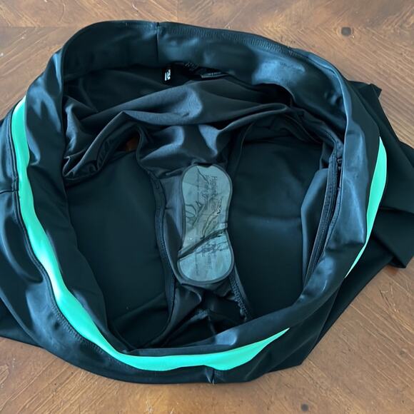 ZeroXPosur  Black Swimsuit Bottoms Shorts Woman XXL Green Band - Picture 4 of 7